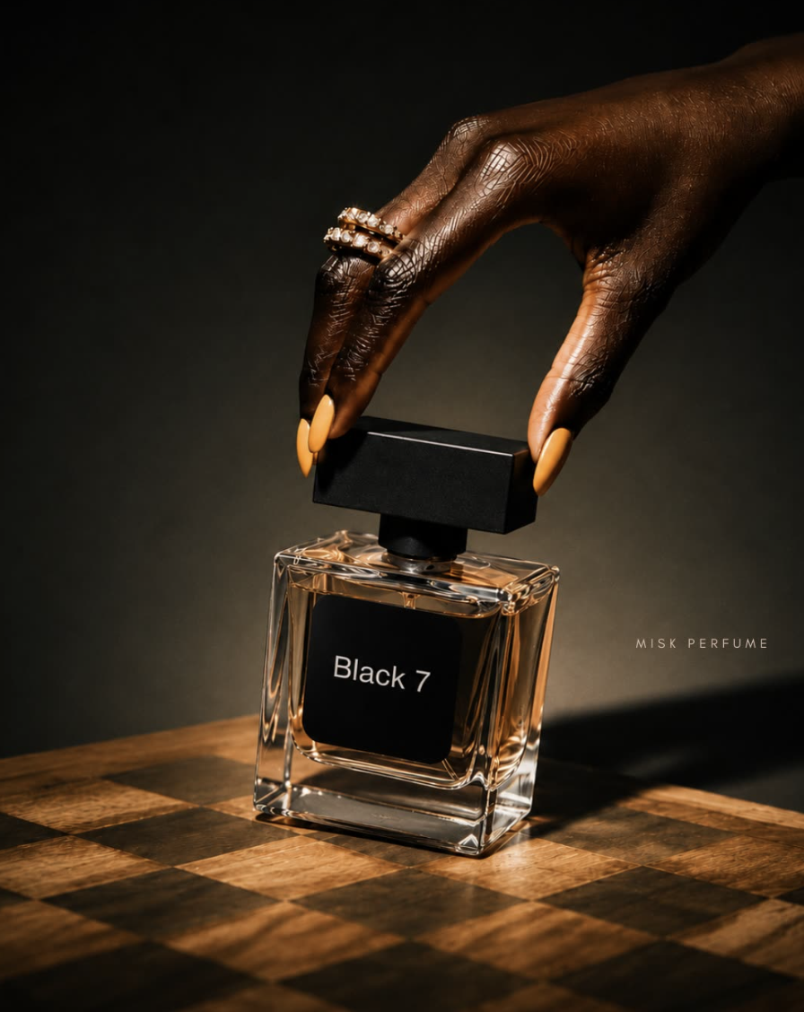 Black 7 perfume campaign
